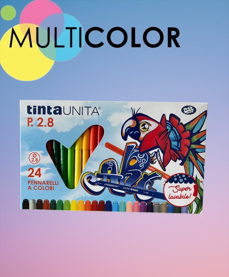 PENNARELLI TINTA UNITA 24 COLORI – Multicolor Colorificio & Cartoleria
